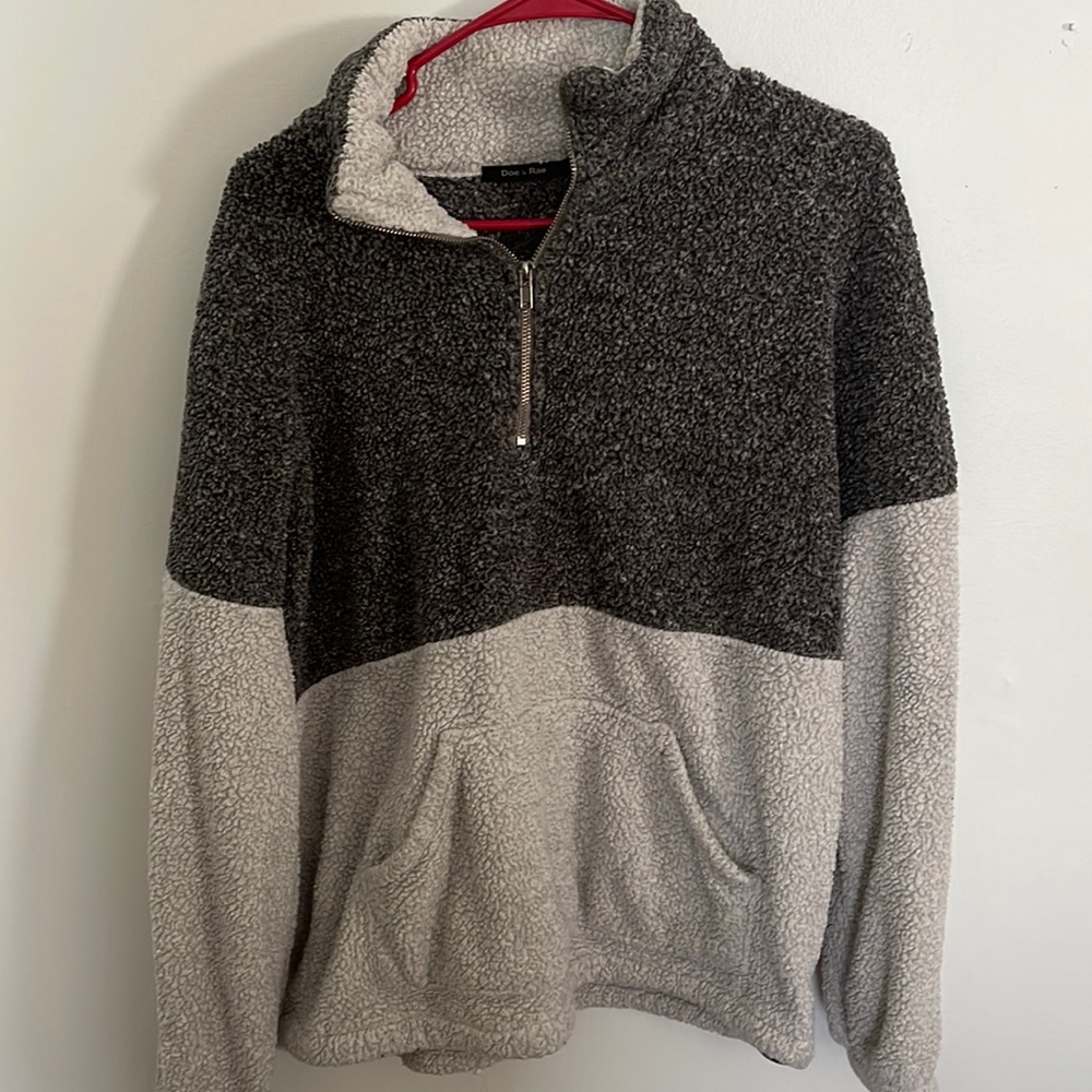 fuzzy quarter zip
